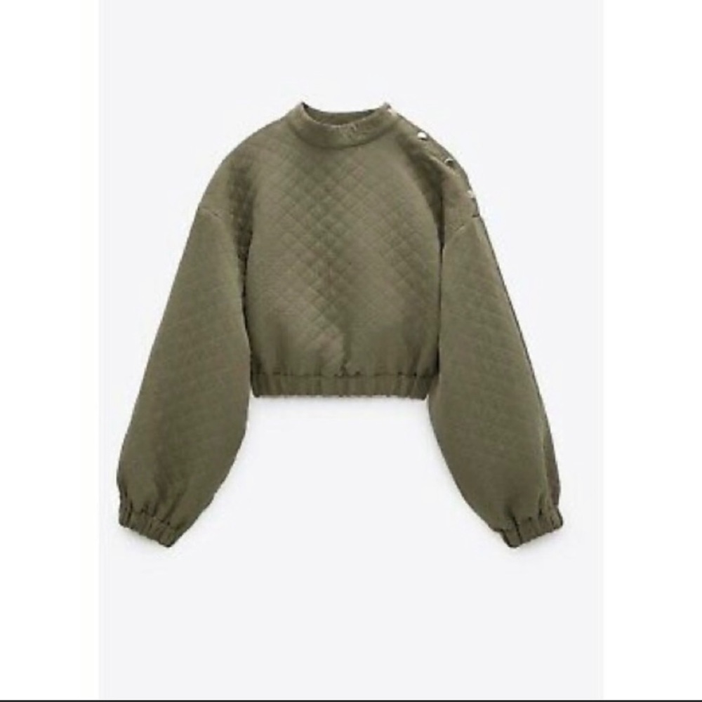 Zara Quilted Cropped top - Picture 3 of 5
